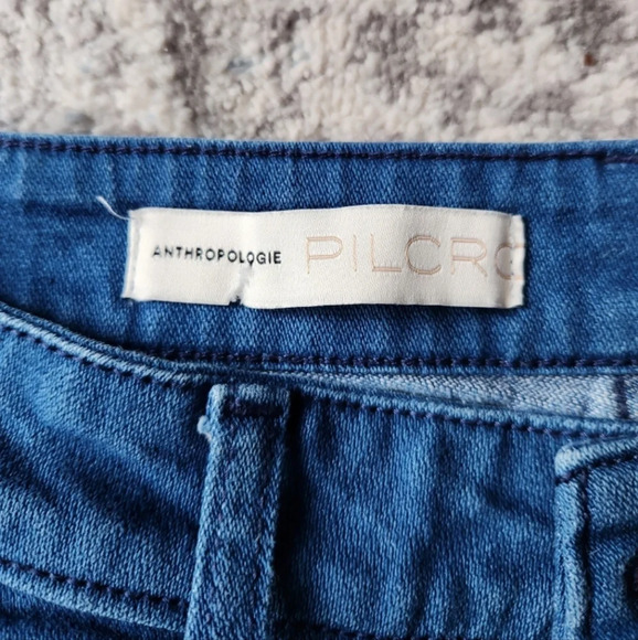Anthropologie Women's‎ Size 28 Pilcro Patch Pocket Flare Jeans Denim - Picture 2 of 4